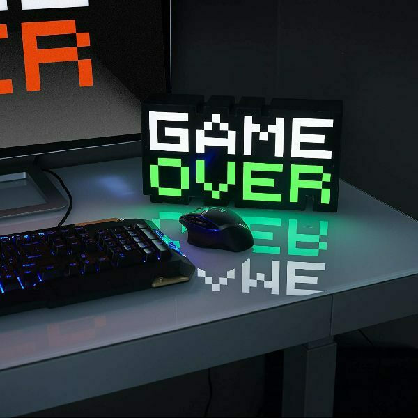 Gaming Διακοσμητικό Φωτιστικό LED USB Game Over